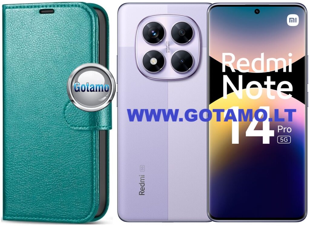 Diary Mate dėklas-knygutė Xiaomi Redmi Note 14 Pro 5G / Poco X7 telefonui (smaragdo žalias)