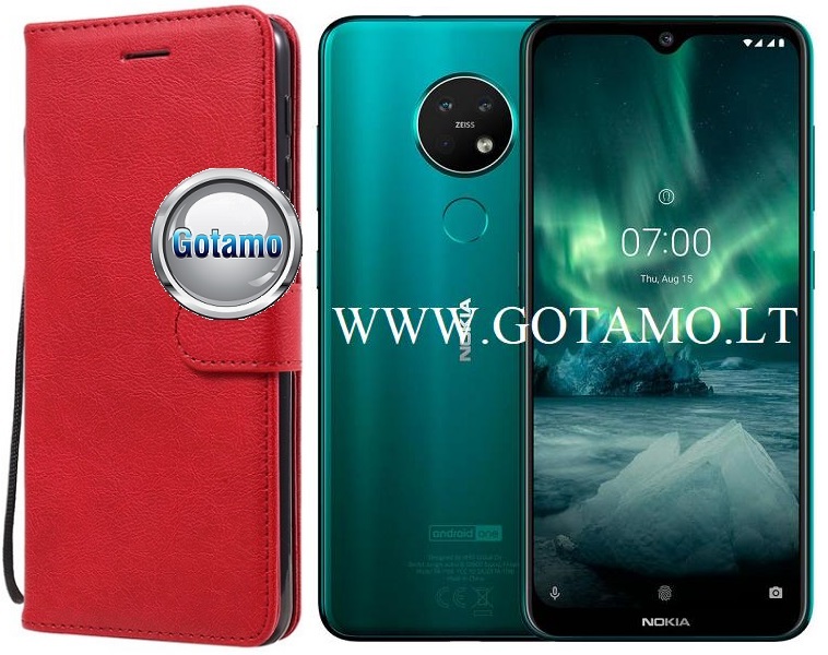 Diary Mate dėklas Nokia 6.2 raudona