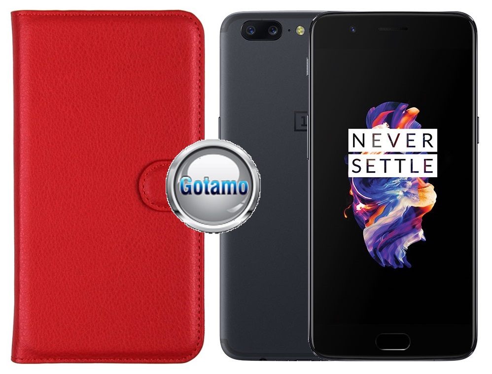 Diary Mate dėklas OnePlus 5 raudonos spalvos