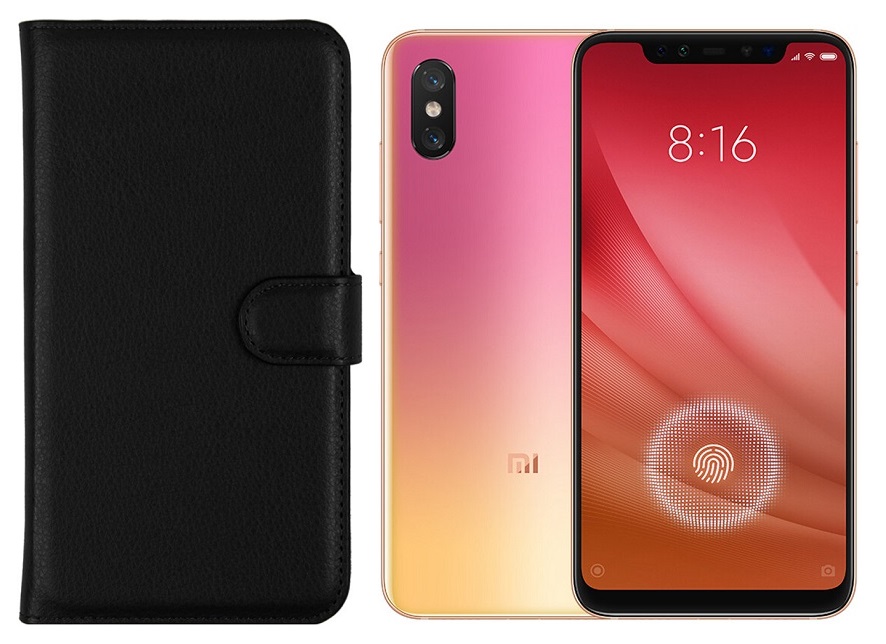 Diary Mate dėklas Xiaomi Mi 8 Lite, Xiaomi Mi 8X mobiliesiems telefonams juodos spalvos