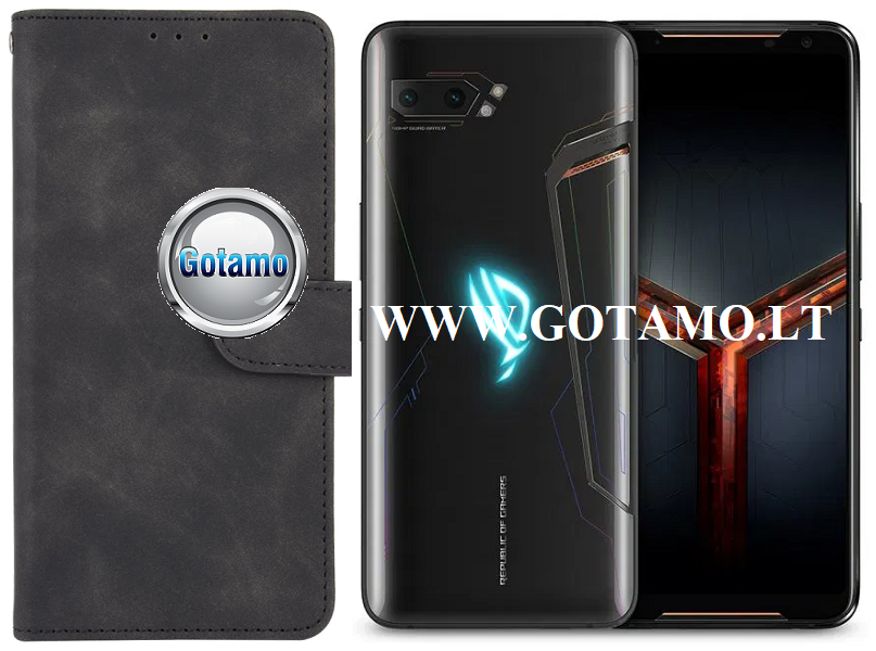 Diary Mate2 dėklas Asus ROG Phone 2 juodos spalvos