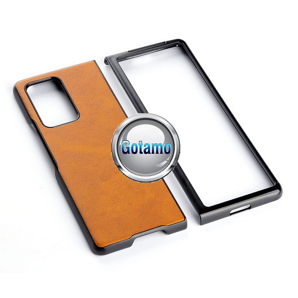 Duos dėklas Samsung Galaxy Z Fold 2 5G telefonams garstyčių spalvos 4 Duos dėklas Samsung Galaxy Z Fold 2 5G – nuotrauka 4