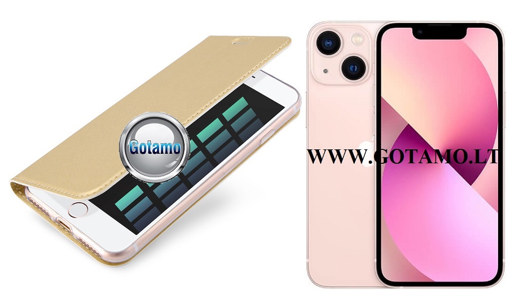 Dux ducis deklas knygele Apple iPhone 13 mini aukso