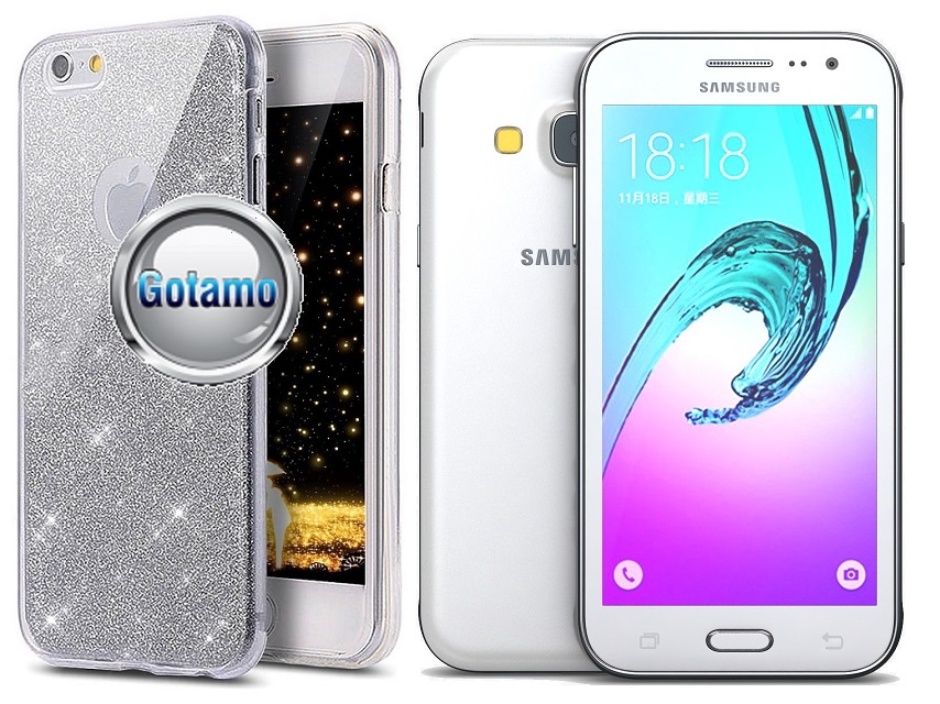 Elizee dėklas Samsung Galaxy J3 (2016) sidabro spalvos