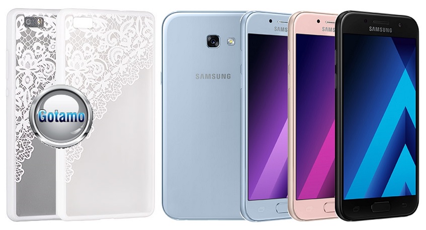 Engrave Garter dėklas Samsung Galaxy A5 (2017) baltos spalvos