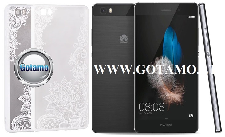 Engrave Lotus dėklas nugarėlė Huawei P8 Lite telefonui baltos spalvos