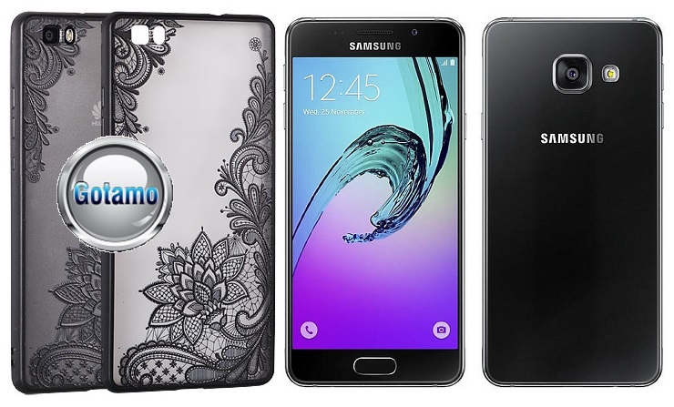 Engrave Lotus dėklas Samsung Galaxy A3 (2016) juodos spalvos