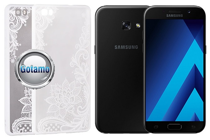 Engrave Lotus dėklas Samsung Galaxy A3 (2017) baltos spalvos