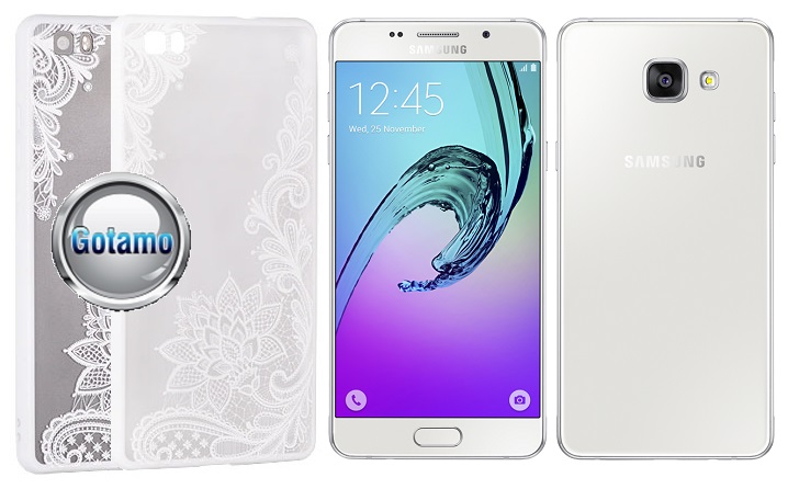Engrave Lotus dėklas Samsung Galaxy A5 (2016) baltos spalvos