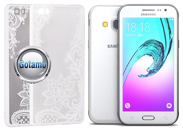 Engrave Lotus dėklas Samsung Galaxy J3 (2016) baltos spalvos