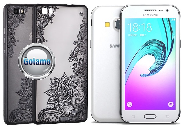 Engrave Lotus dėklas Samsung Galaxy J3 (2016) juodos spalvos
