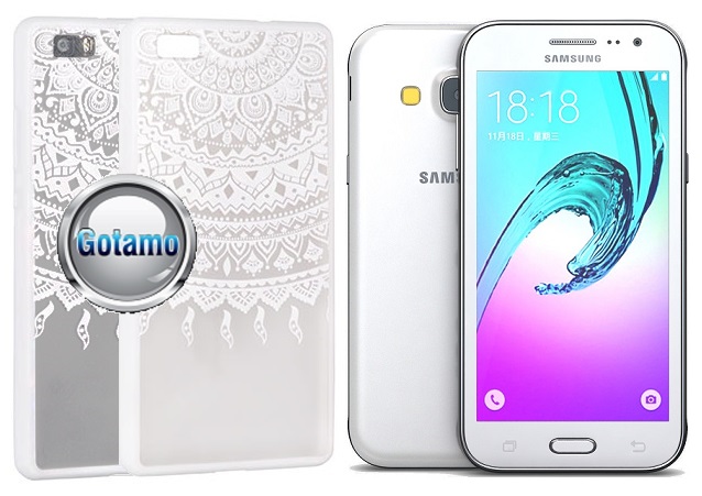 Engrave Tidy dėklas Samsung Galaxy J3 (2016) baltos spalvos