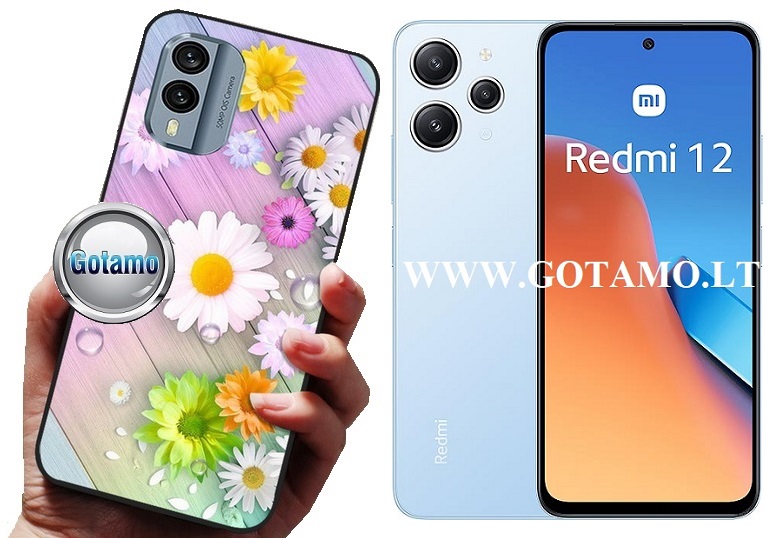 Flower Kamille dėklas nugarėlė Xiaomi Redmi 12, Xiaomi Redmi 12 5G telefonams