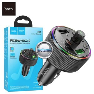 FM moduliatorius Hoco E82 – FM moduliatorius Hoco E82 su Type-C 30W ir USB QC 3.0 – iki