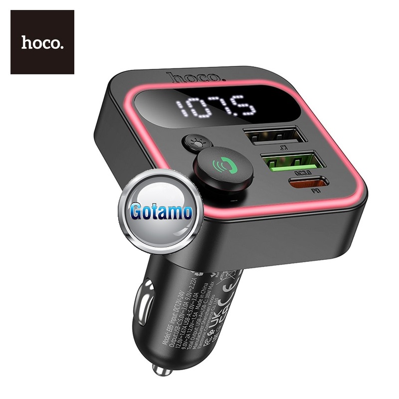 FM moduliatorius Hoco E85 su Type-C 20W lizdu ir USB QC 3.0 lizdu 8 FM moduliatorius Hoco E85