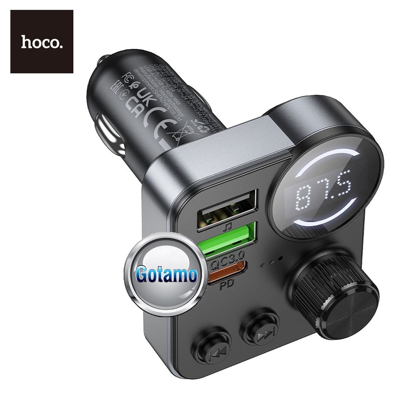 FM moduliatorius Hoco E86 su Type-C 30W ir USB QC 3.0 – iki 48W galia 7 FM moduliatorius Hoco E86