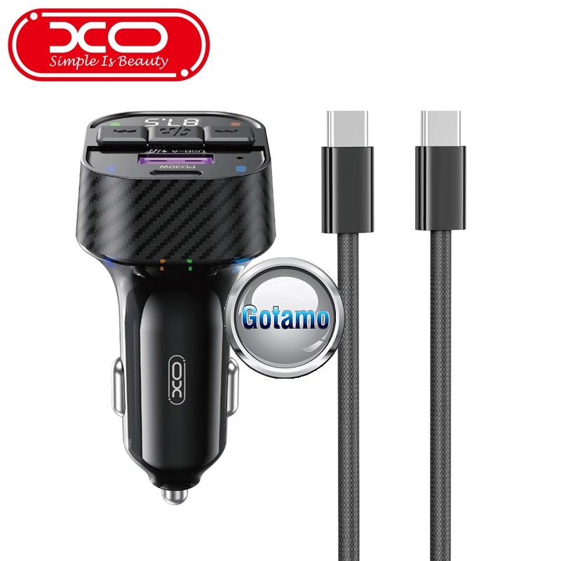 FM moduliatorius XO Multi Functional su Type-C 30W lizdu ir Type-C laidu (juodos spalvos) 4 FM moduliatorius XO 30W kelionėje