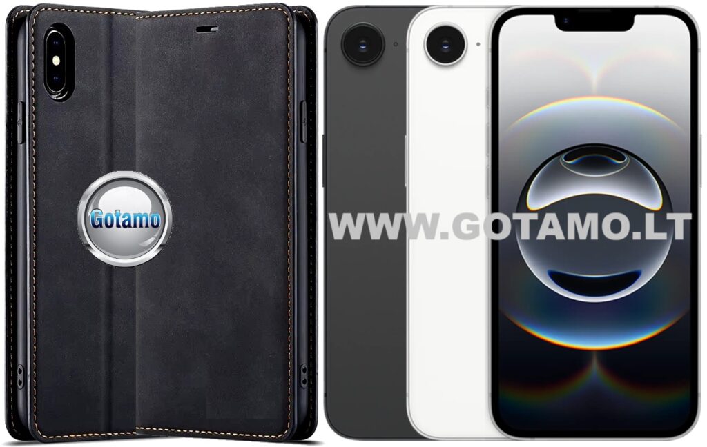 Magnetinis atverciamas deklas Apple iPhone 16e 17e juodas