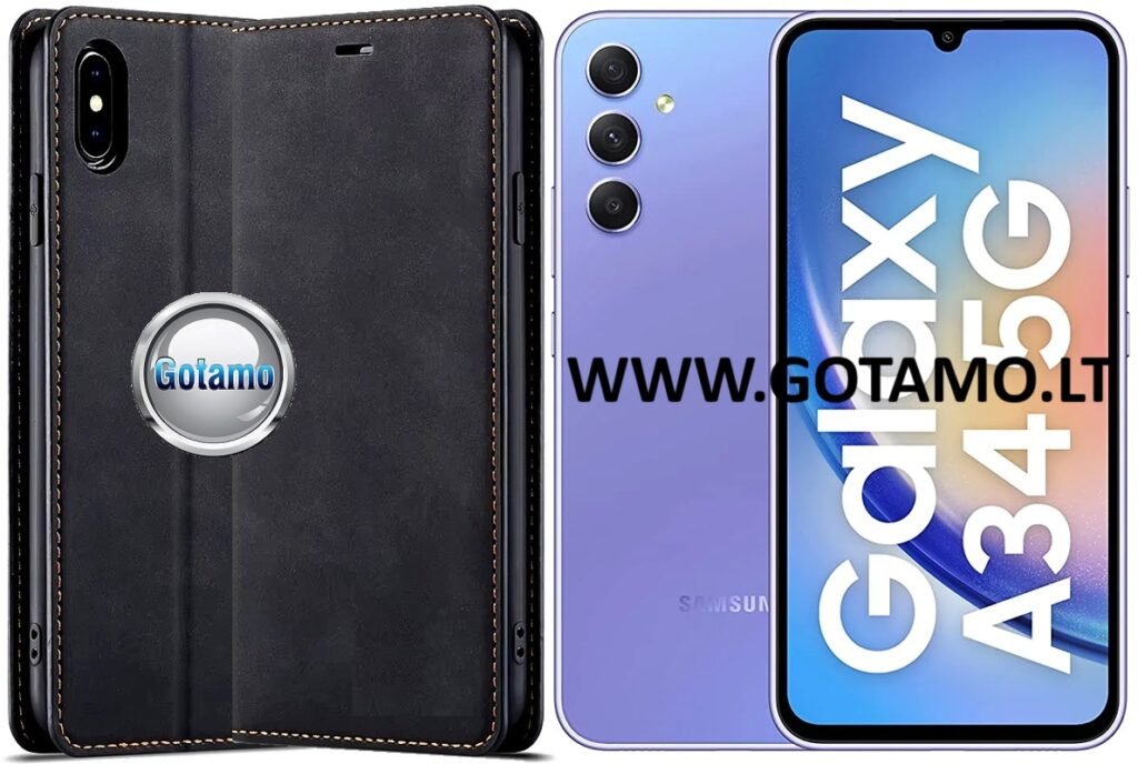 Galant magnetinis dėklas Samsung Galaxy A34 juodos spalvos