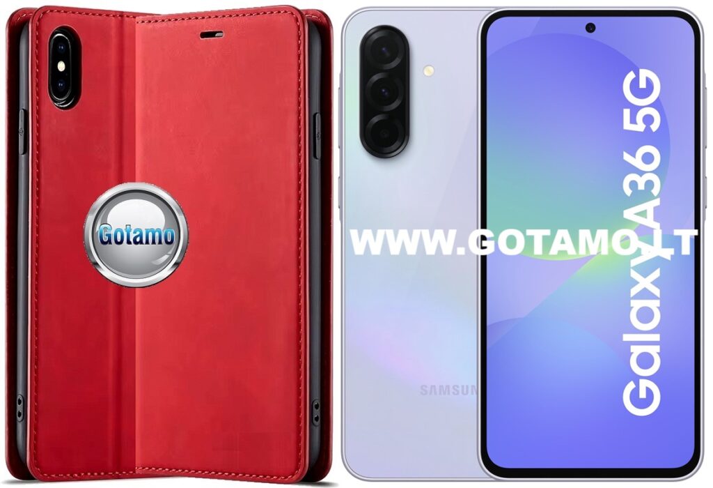 Galant magnetinis dėklas Samsung Galaxy A36 raudonos spalvos