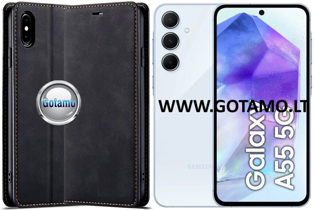 Galant magnetinis dėklas Samsung Galaxy A55 juodos spalvos