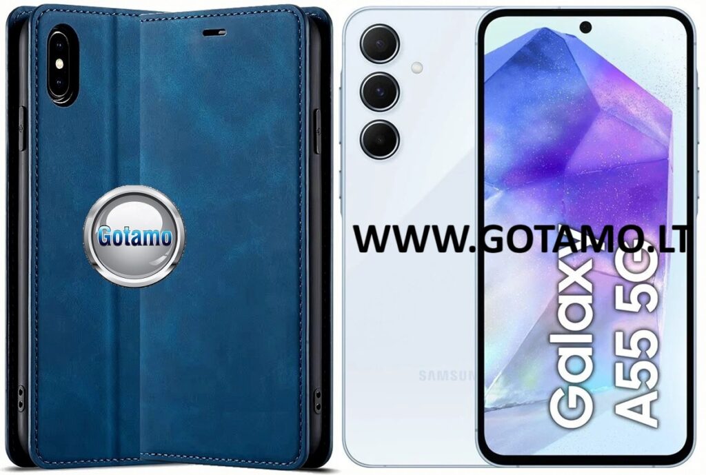 Galant magnetinis dėklas Samsung Galaxy A55 mėlynos spalvos