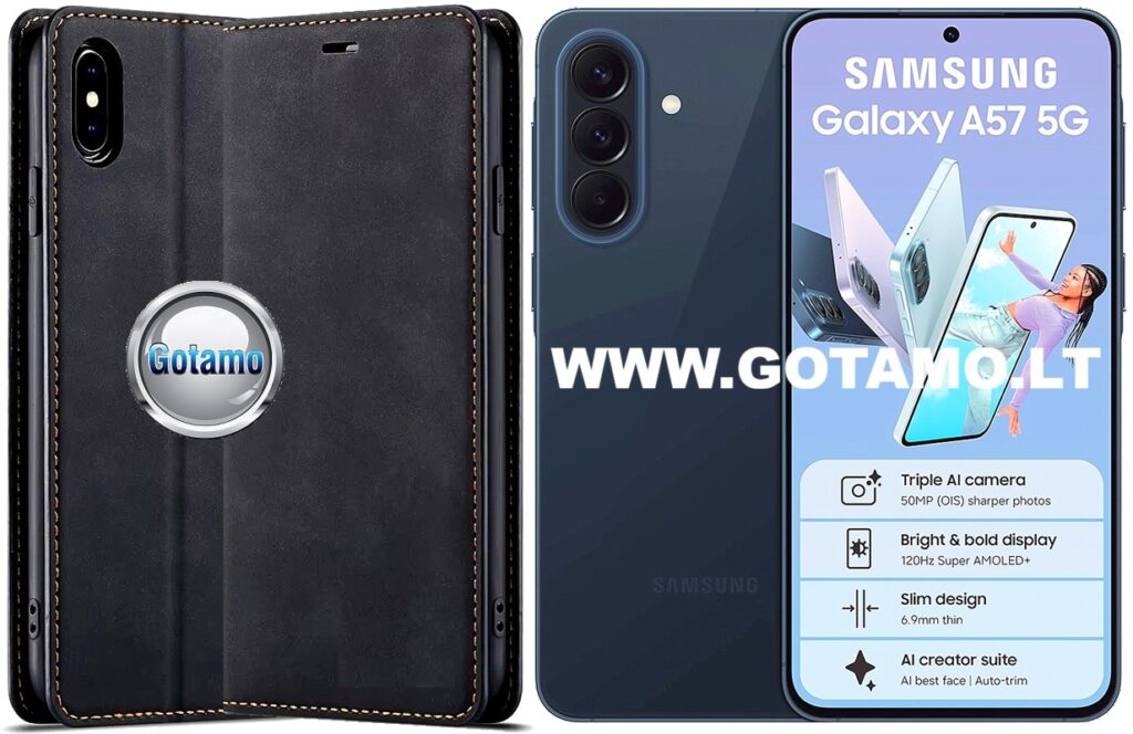 Galant magnetinis dėklas Samsung Galaxy A57 juodos spalvos