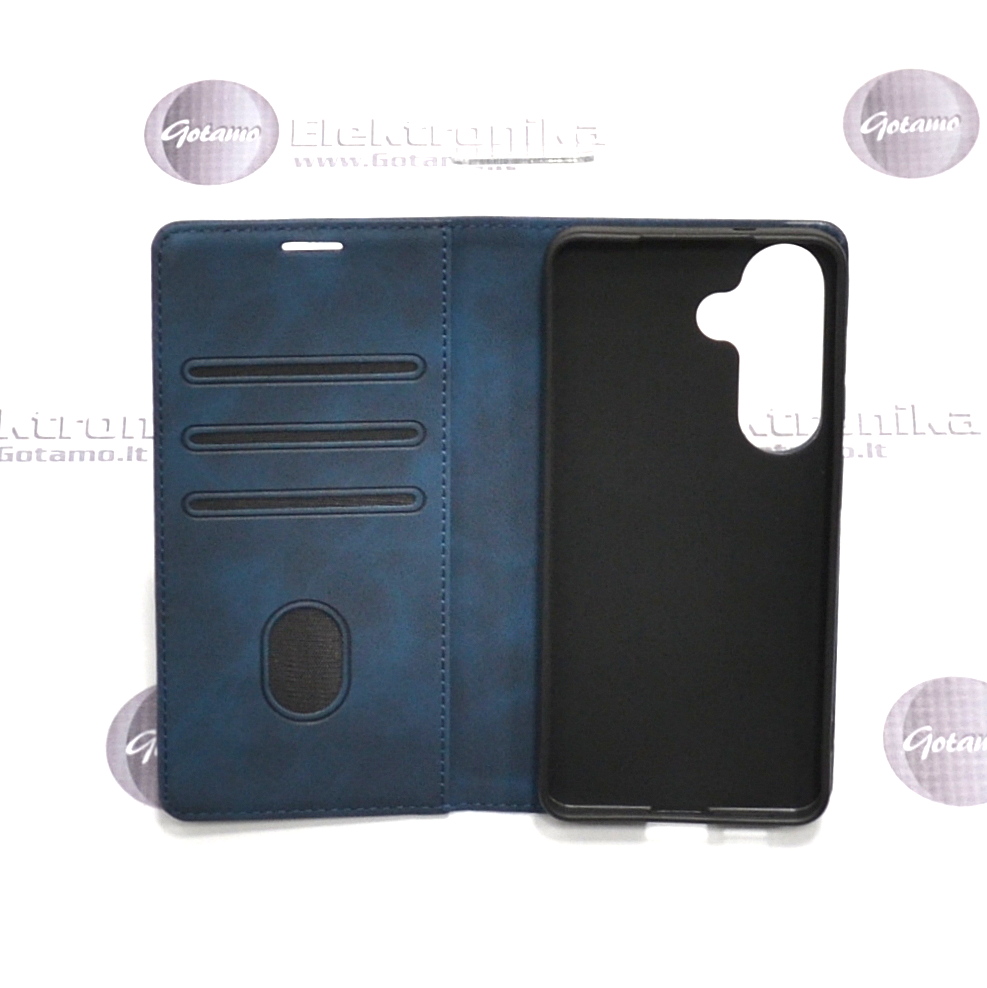 Galant magnetinis dėklas knygelė Samsung Galaxy S26 – tamsiai mėlynos spalvos 4 Galant magnetinis dėklas Samsung Galaxy S26 – nuotrauka 4