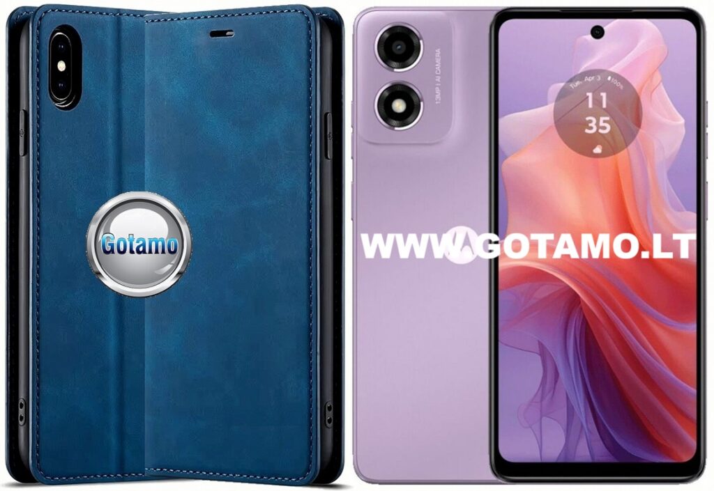 Galant magnetinis dėklas Motorola Moto E14 mėlyna