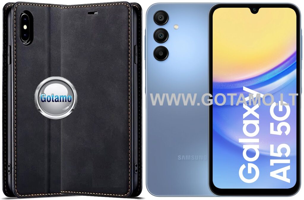 Galant magnetinis dėklas Samsung Galaxy A15 5G juodos spalvos