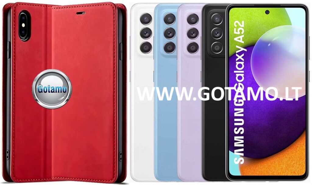 Galant magnetinis dėklas Samsung Galaxy A52s 5G raudonos spalvos