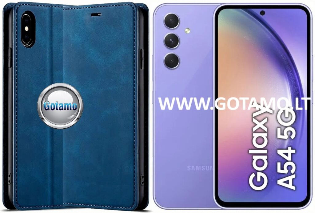 Galant magnetinis dėklas Samsung Galaxy A54 mėlynos spalvos