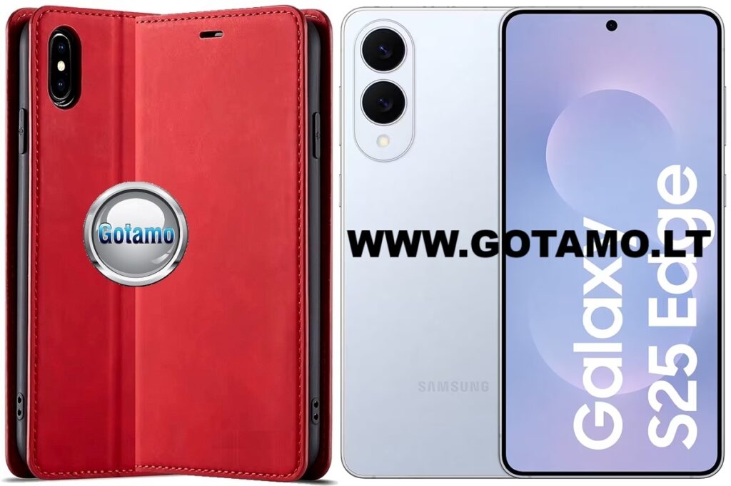 Galant magnetinis dėklas Samsung Galaxy S25 Edge raudonos spalvos