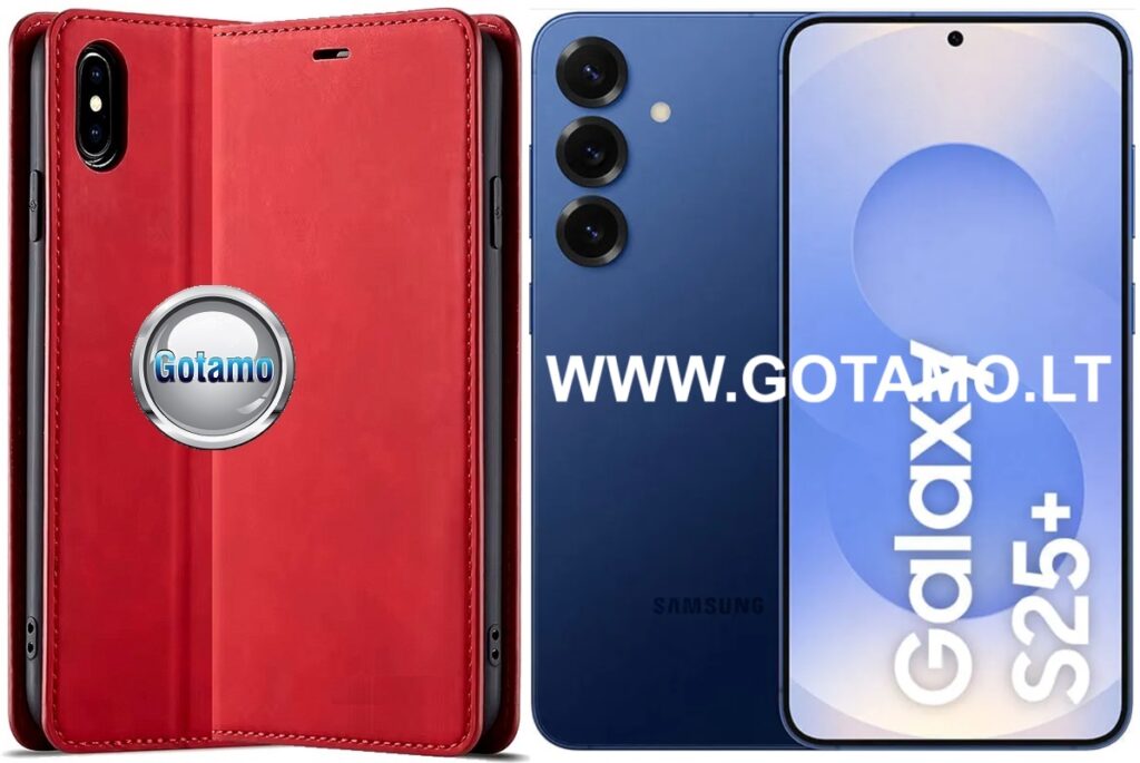 Galant magnetinis dėklas Samsung Galaxy S25 Plus raudonos spalvos