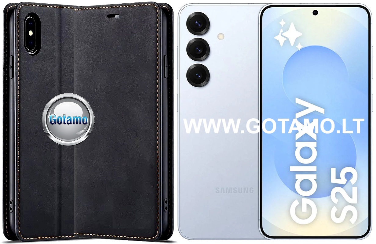 Galant magnetinis dėklas Samsung Galaxy S25 telefonui juodos spalvos 1 Galant magnetinis dėklas Samsung Galaxy S25 juodos spalvos