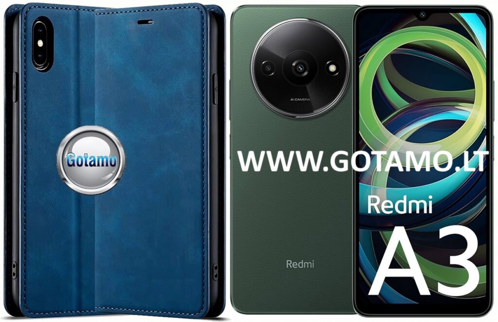 Galant magnetinis dėklas Xiaomi Redmi A3 telefonui mėlynos spalvos