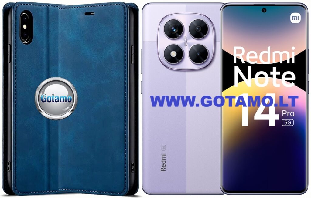 Galant magnetinis dėklas Xiaomi Redmi Note 14 Pro 5G, Xiaomi Poco X7 telefonams mėlynos spalvos