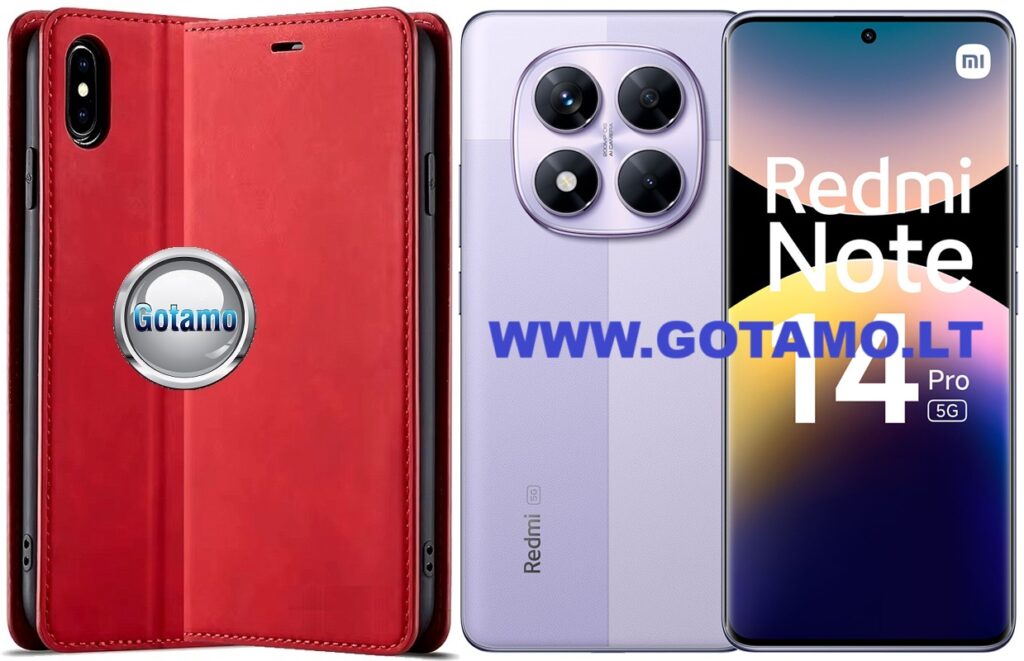 Galant magnetinis dėklas Xiaomi Redmi Note 14 Pro 5G, Xiaomi Poco X7 telefonams raudonos spalvos