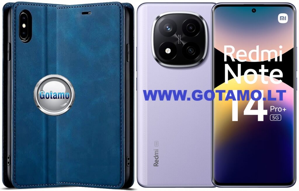 Galant magnetinis dėklas Xiaomi Redmi Note 14 Pro Plus 5G telefonui mėlynos spalvos