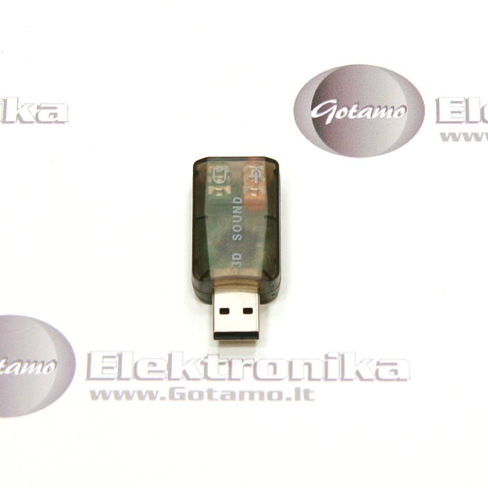 Garso korta adapteris su USB 2.0 jungtimi 2 Garso korta adapteris