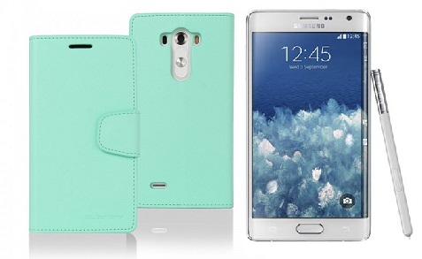 Goospery Sonata Diary dėklas Samsung Galaxy Note edge mėtinės spalvos