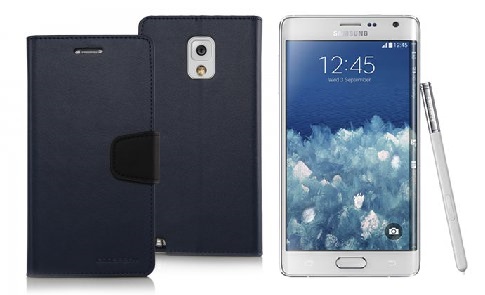 Goospery Sonata Diary dėklas Samsung Galaxy Note edge mėlynos spalvos