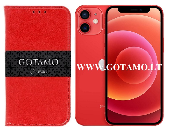 Naturalios odos deklas Apple iPhone 12 mini raudonos