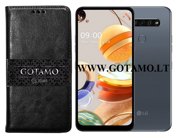 Gotamo D-gravity natūralios odos dėklas LG K61 telefonui