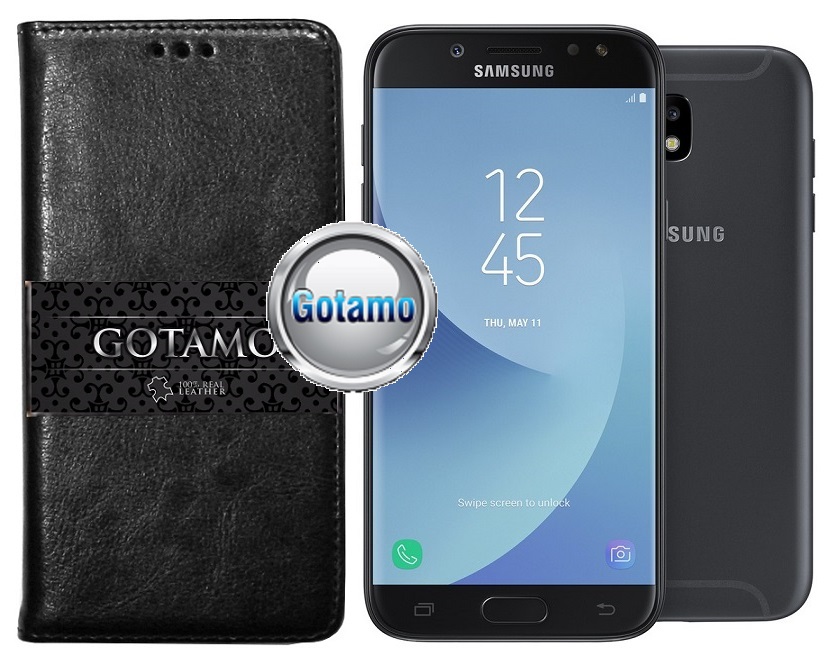 Gotamo D-gravity natūralios odos dėklas Samsung Galaxy J5 (2017) J5 Pro juodos spalvos