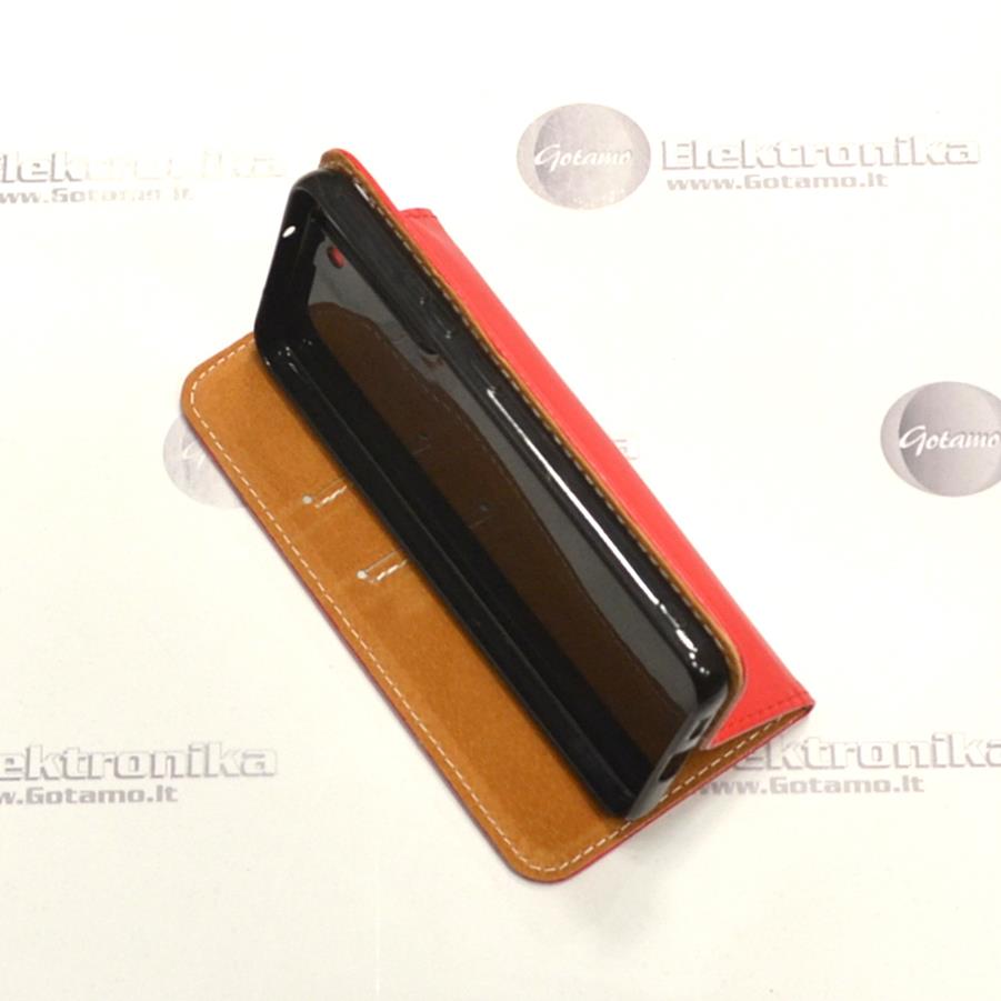 Gotamo D-gravity natūralios odos dėklas Samsung Galaxy S22+ 5G mobiliesiems telefonams raudonos spalvos 5 Gotamo D-gravity natūralios odos dėklas Samsung Galaxy S22+ 5G – nuotrauka 5