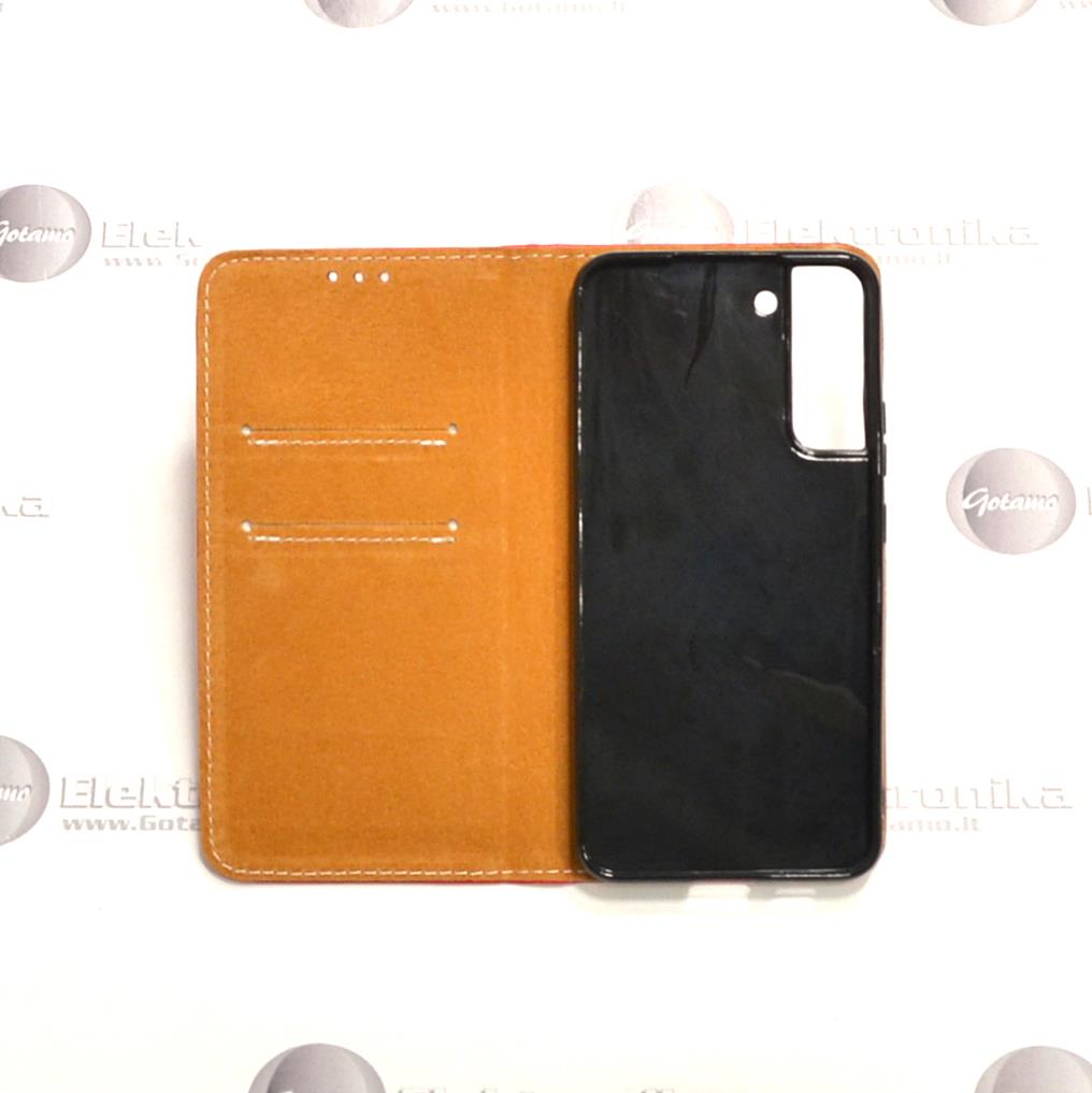 Gotamo D-gravity natūralios odos dėklas Samsung Galaxy S22+ 5G mobiliesiems telefonams raudonos spalvos 4 Gotamo D-gravity natūralios odos dėklas Samsung Galaxy S22+ 5G – nuotrauka 4