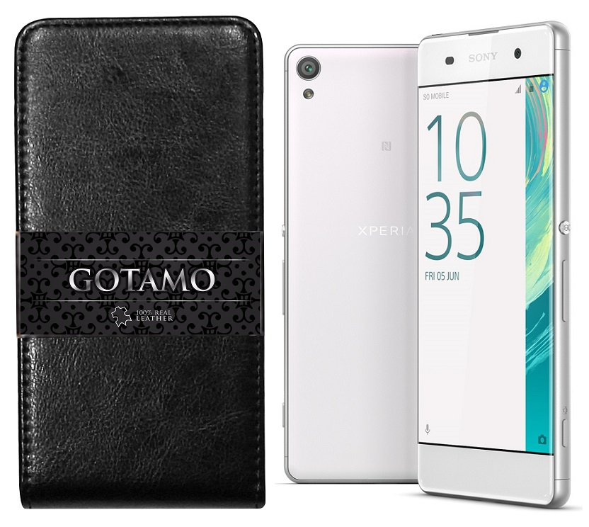 Gotamo I-gravity natūralios odos dėklas Sony Xperia XA juodos spalvos