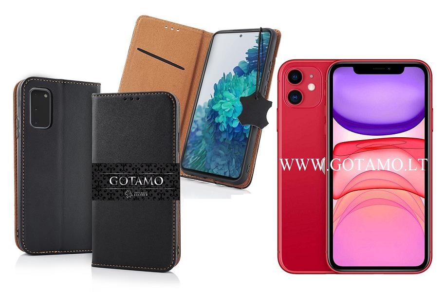 Vintage naturalios odos deklas Apple iPhone 11 juodos