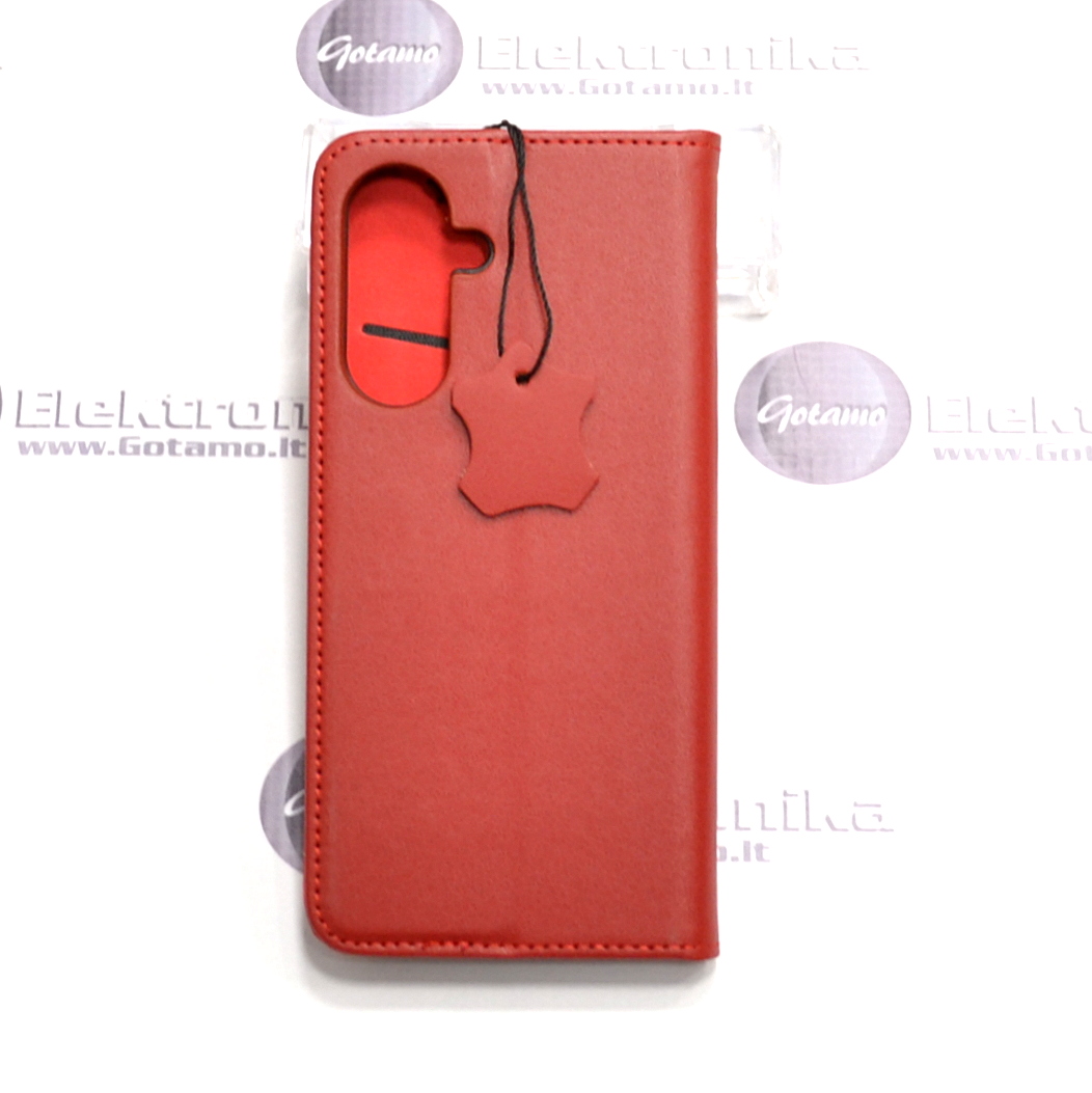 Gotamo Vintage natūralios odos dėklas Samsung Galaxy A56 telefonui bordo spalvos 3 Gotamo Vintage natūralios odos dėklas Samsung Galaxy A56 – nuotrauka 3